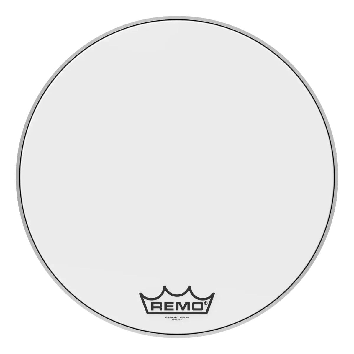 Remo Powermax 2 Ultra White Crimplock Bass Drumhead | 24"