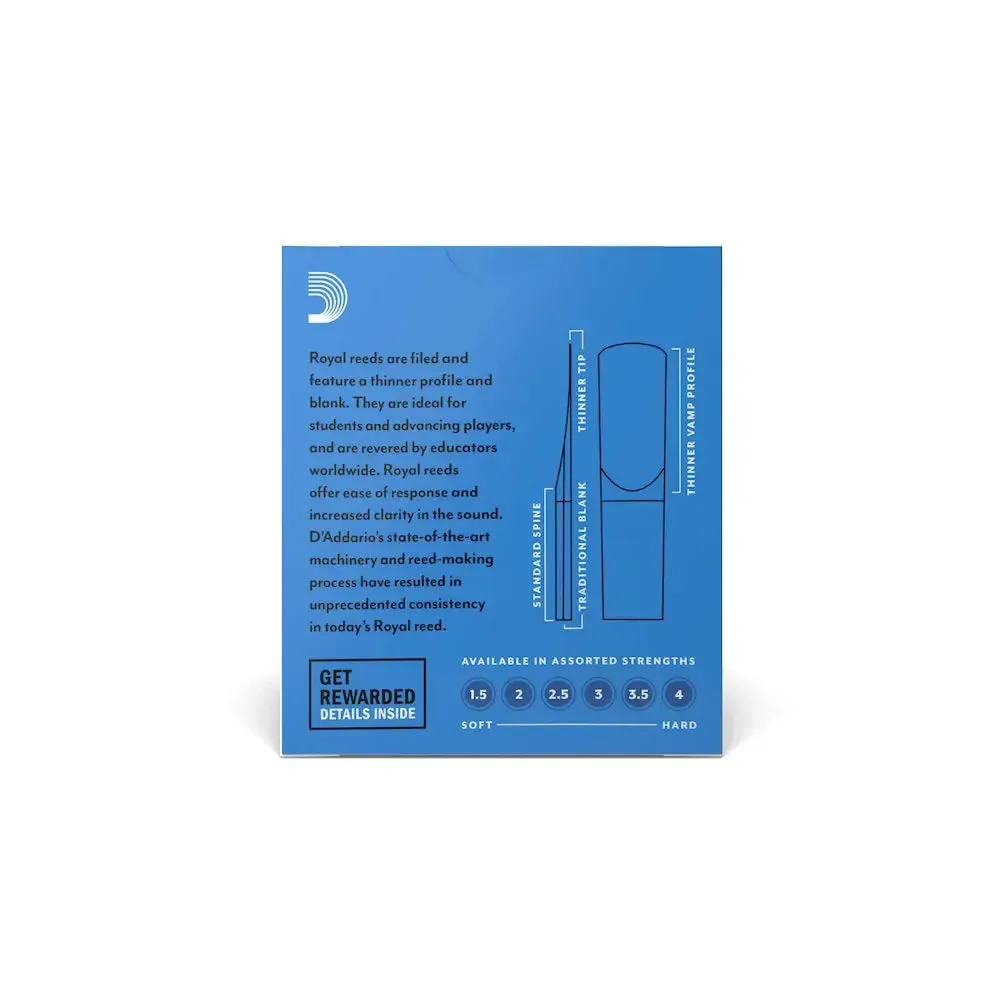Rico Royal Tenor Sax Reeds | 3.0 | 10-Pack - Image 2