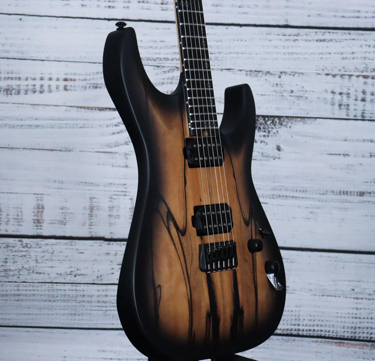 Schecter C-1 Pale Moon Electric Guitar | Natural Satin with Black Burst - Image 4