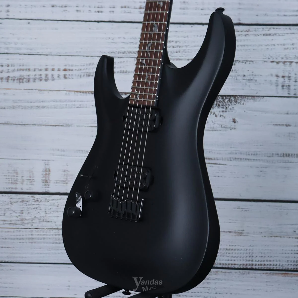 Schecter Left-Handed Damien-6 Electric Guitar | Satin Black (FREE SHIPPING) - Image 5