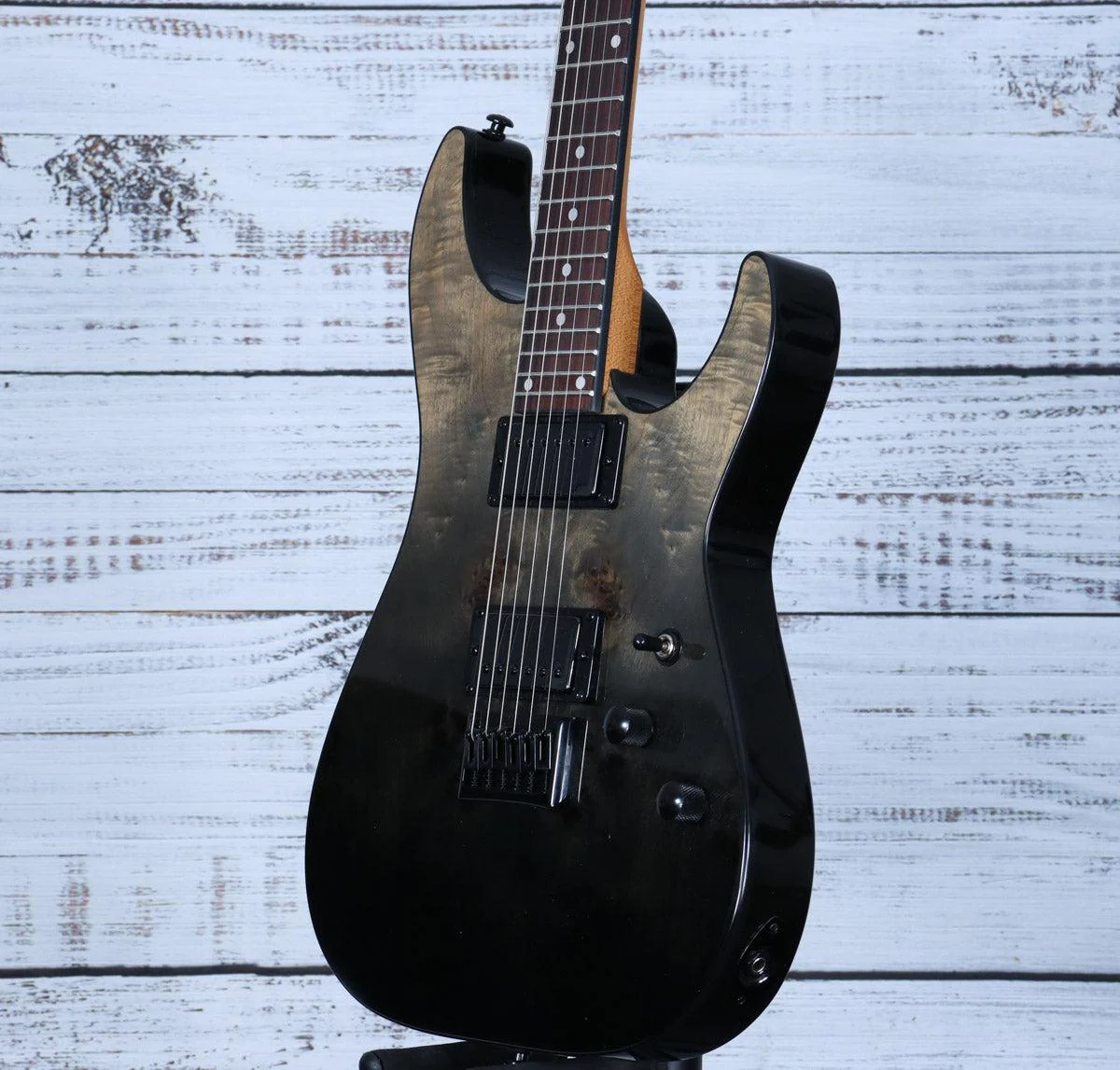 Schecter Standard Series C-1 | Black Fade Burst Burl - Image 3
