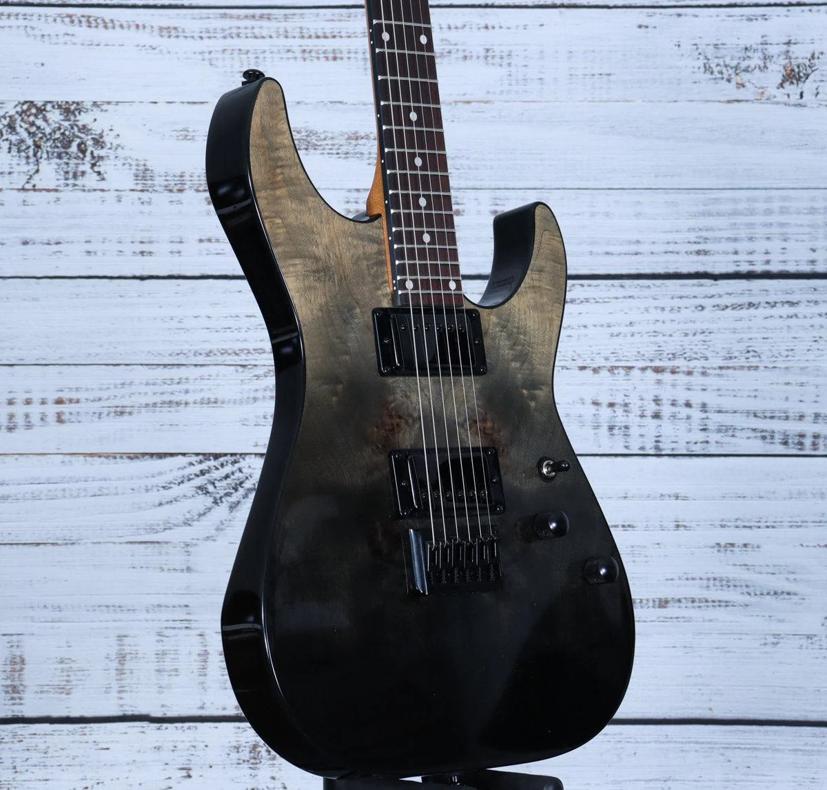 Schecter Standard Series C-1 | Black Fade Burst Burl - Image 4