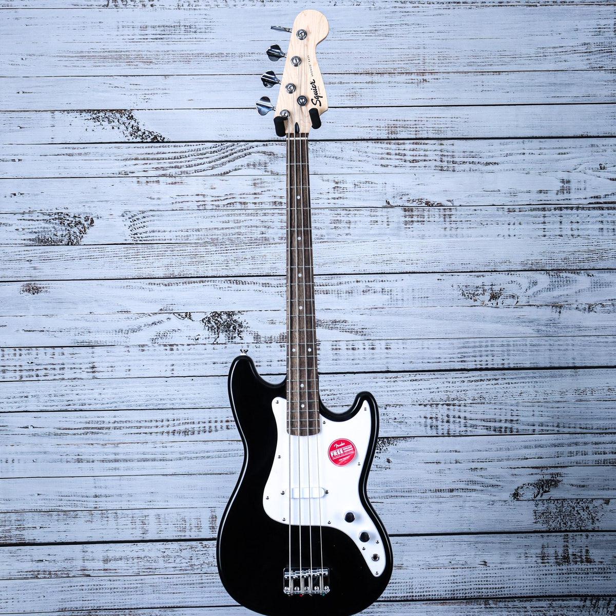 Squier Sonic Bronco Bass Guitar | Black w/White Pickguard - Image 3