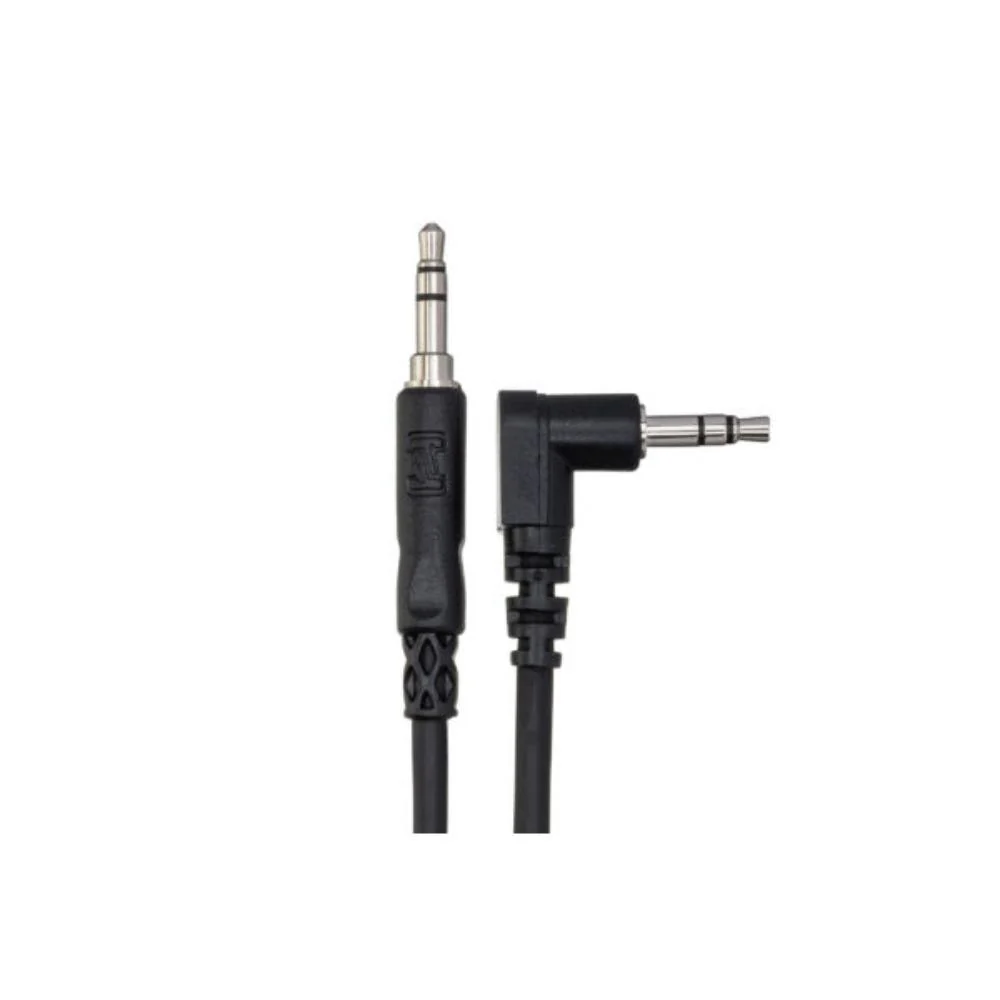 Hosa Stereo Interconnect Cable | 3.5 mm TRS to Right-angle 3.5 mm TRS, 10 ft - Image 2