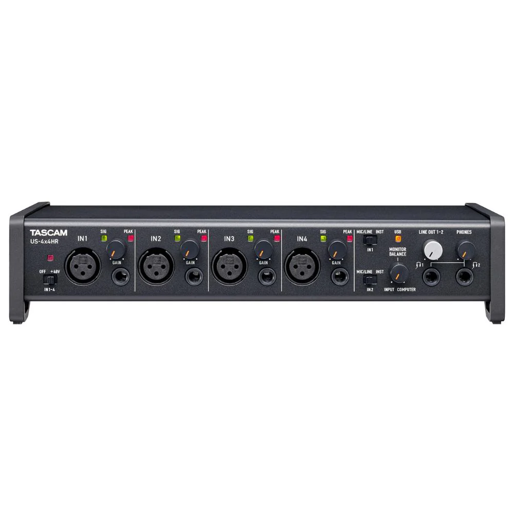 Tascam US-4x4HR 4-IN/4-OUT High-Resolution USB Audio/MIDI Interface - Image 2