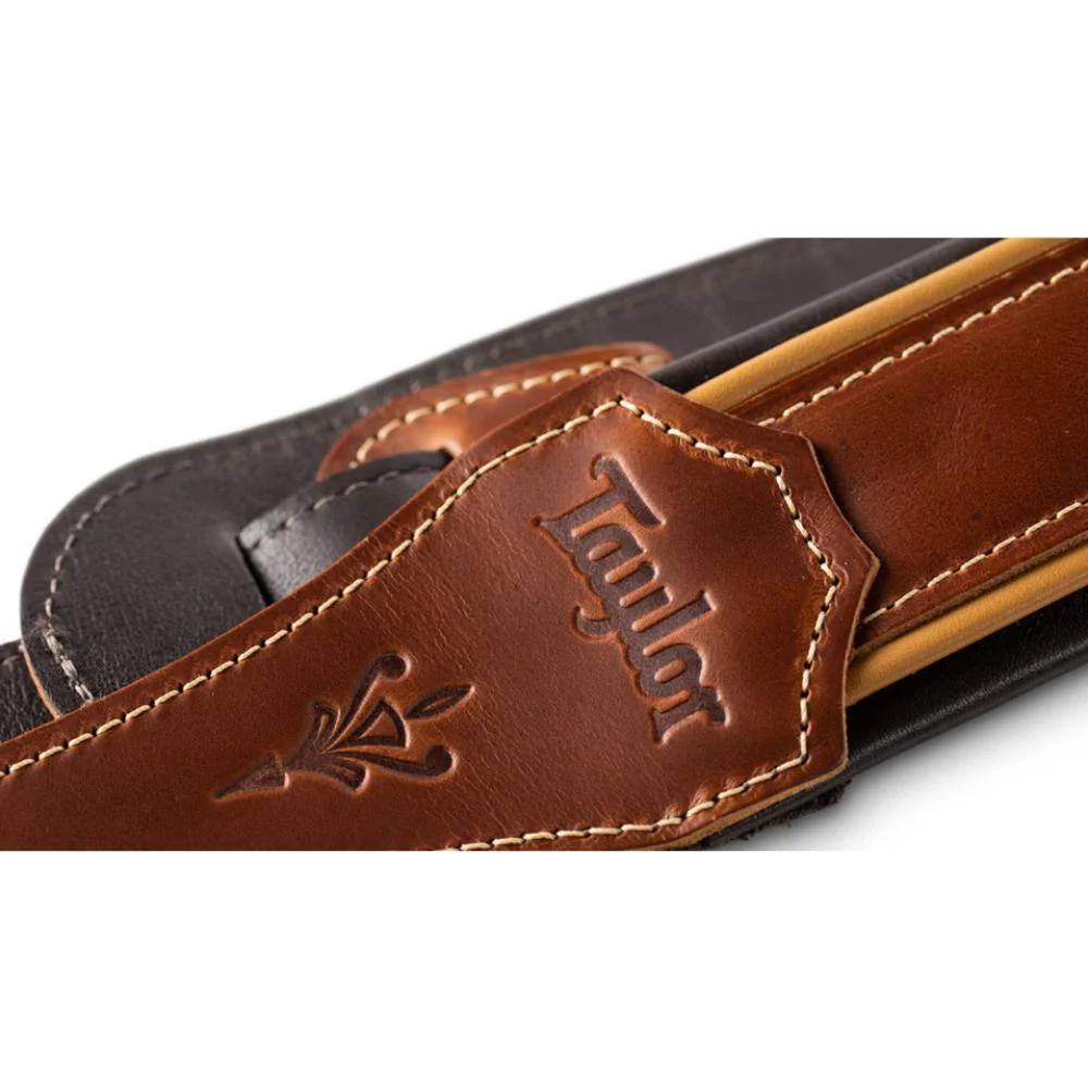 Taylor Century Leather Guitar Strap | 2.5" | Medium Brown - Image 3