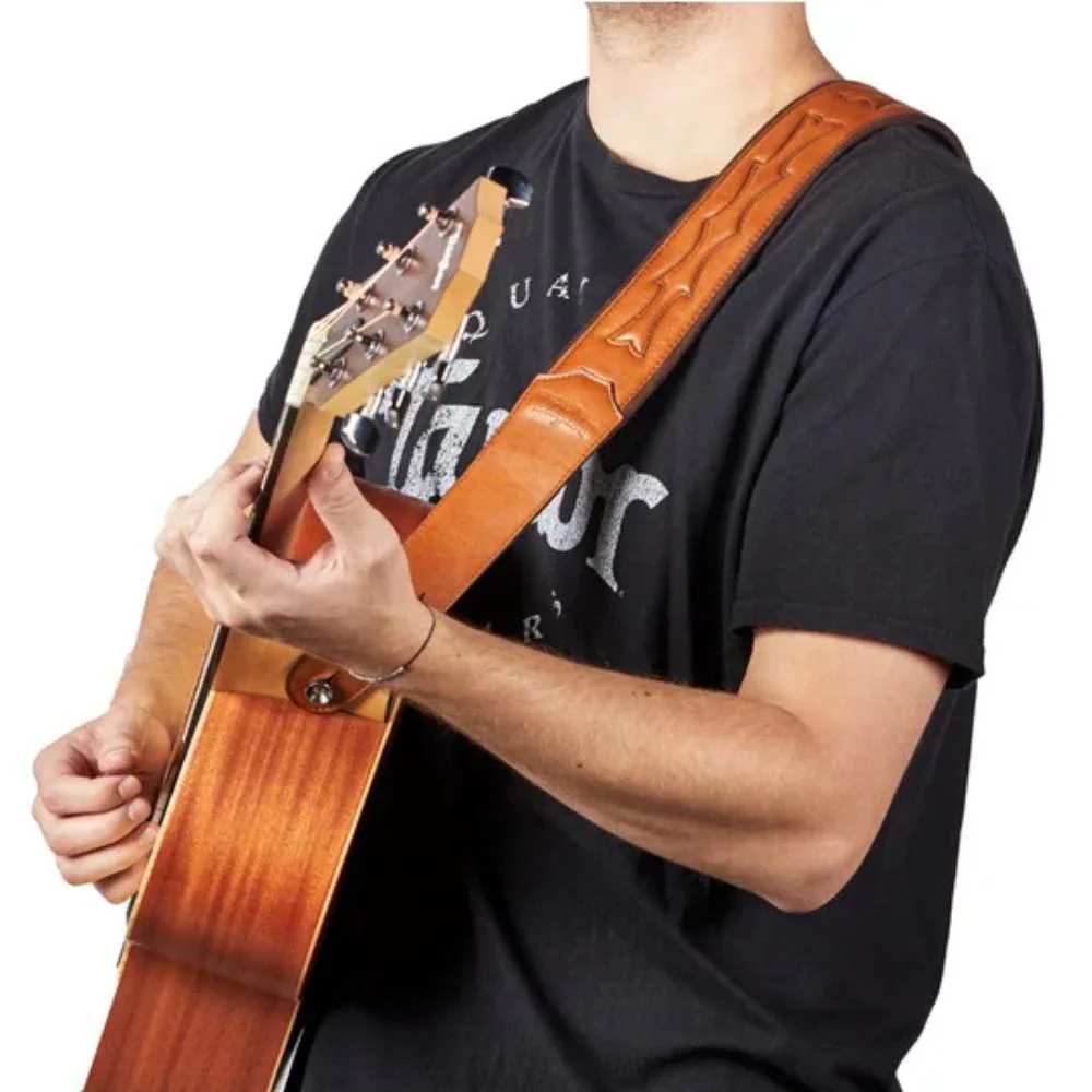 Taylor Vegan Leather Guitar Strap | 2.75" | Tan - Image 2