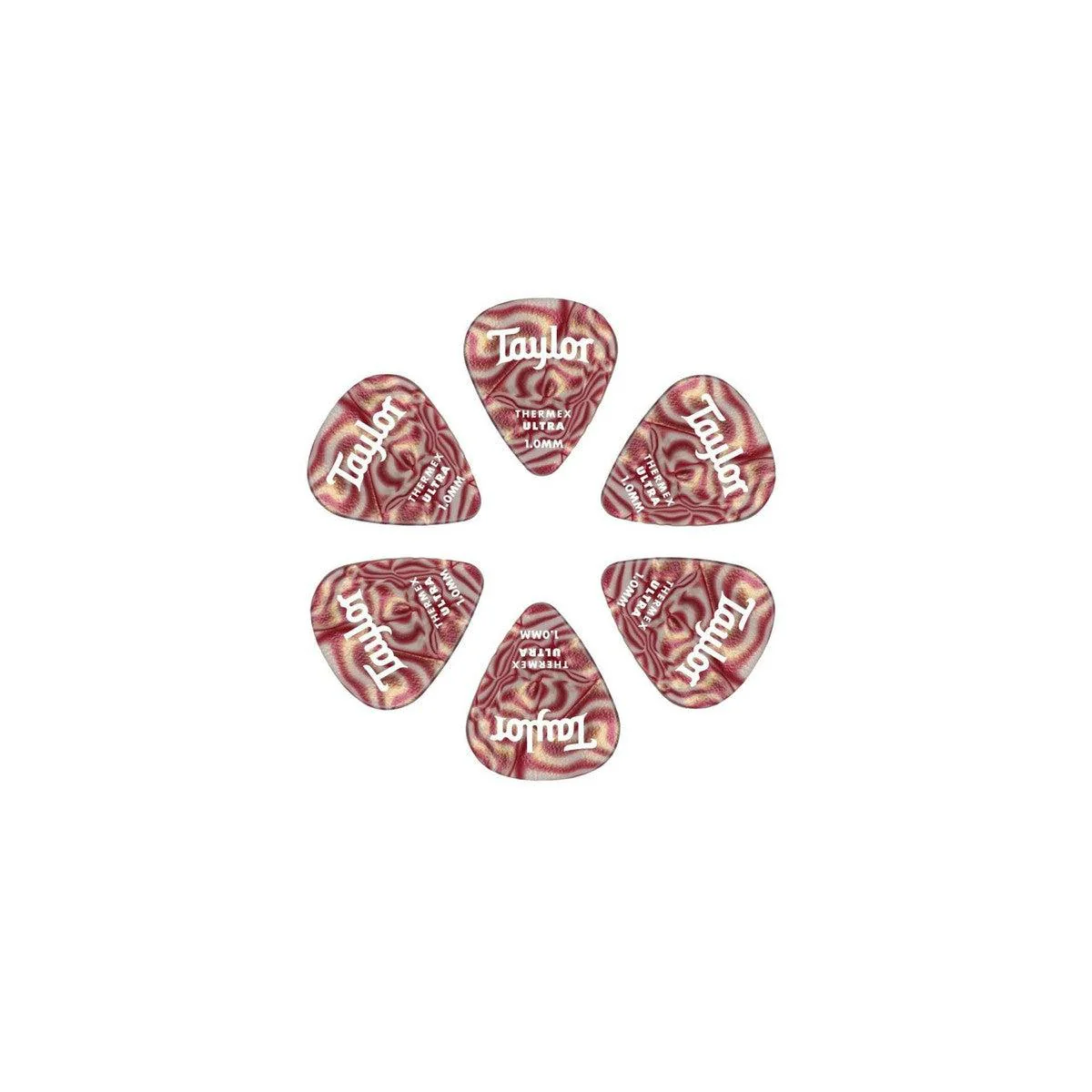 Taylor Premium 351 Thermex Ultra Pick | Ruby Swirl | 1.00mm (6-Pack)