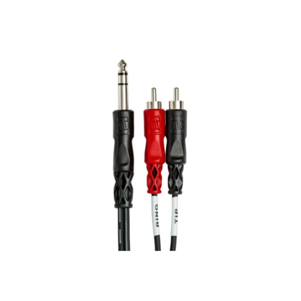 Hosa 1/4" TRS To Dual RCA Insert Cable | TRS-203 - Image 3