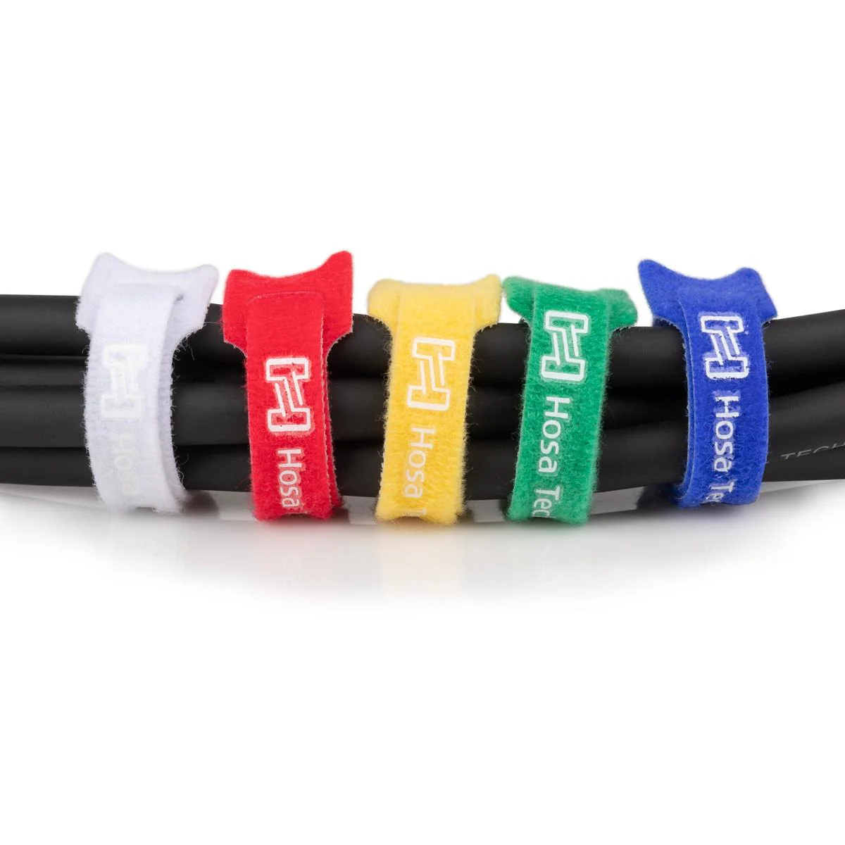 Hosa Hook & Loop Cable Ties for Pedalboard | Multi-Color (50pk) | 0.5 x 8" - Image 2