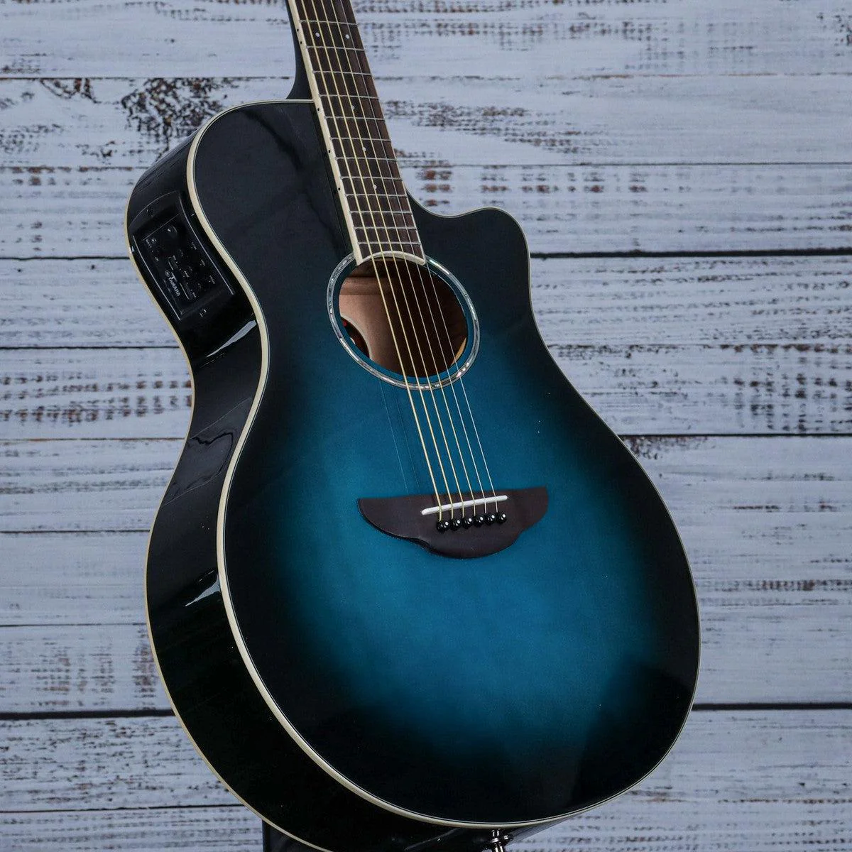 Yamaha APX600 Acoustic Electric Thinline Guitar | Oriental Blue Burst - Image 5