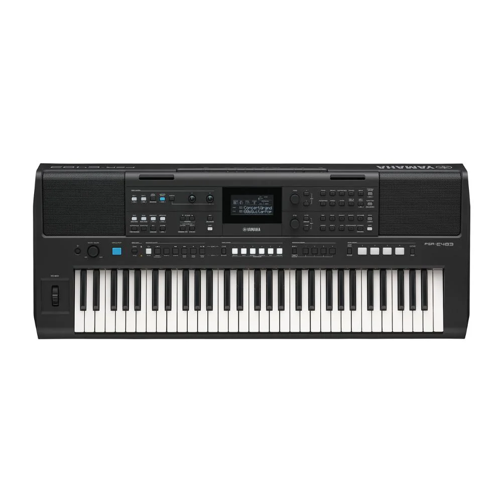 Yamaha PSR-E483 Portable Keyboard | 61 Keys | MIDI, Display Screen, Pitch Bend Wheel - Image 2